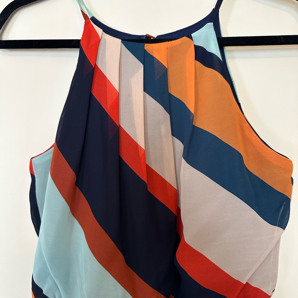 Colorful Striped Sleeveless Top